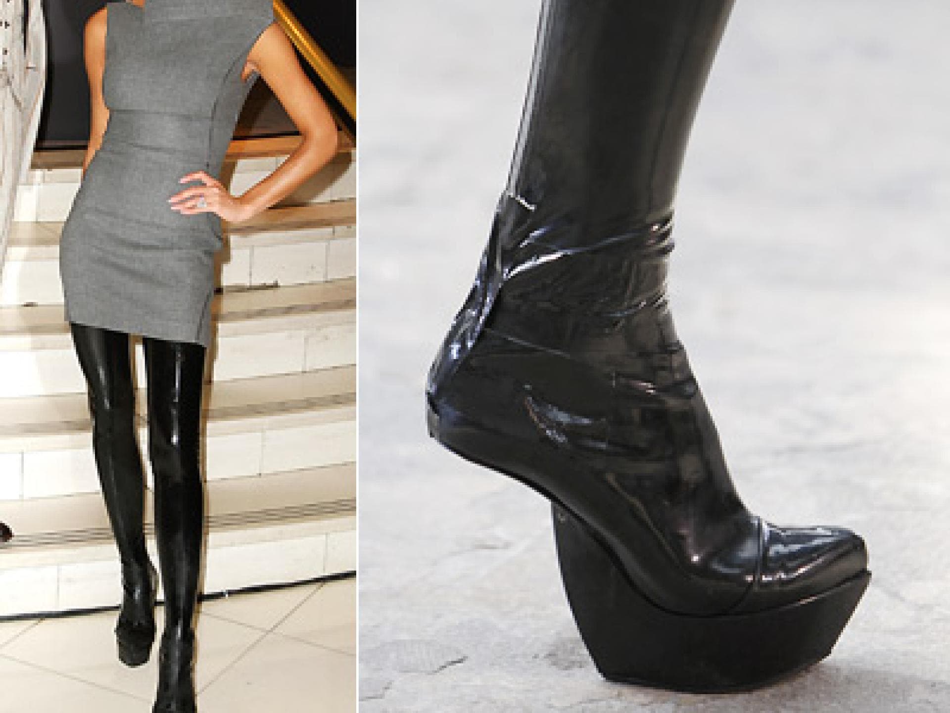 Victoria Beckham in Plateauschuhen Victoria Beckham in Plateauschuhen