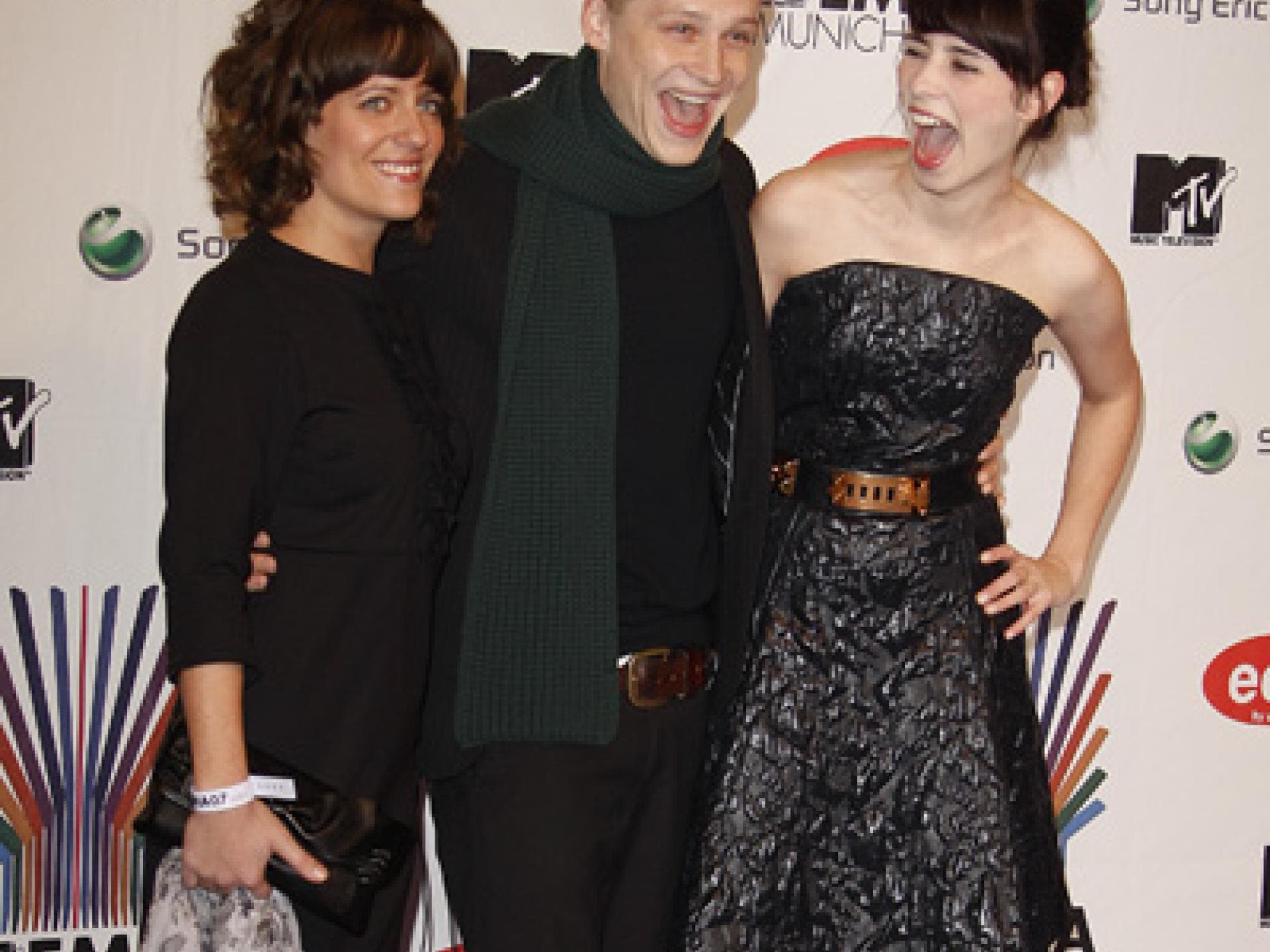 Sarah Kuttner, Matthias Schweighöfer und Nora Tschirner bei den MTV EMAs 2007
