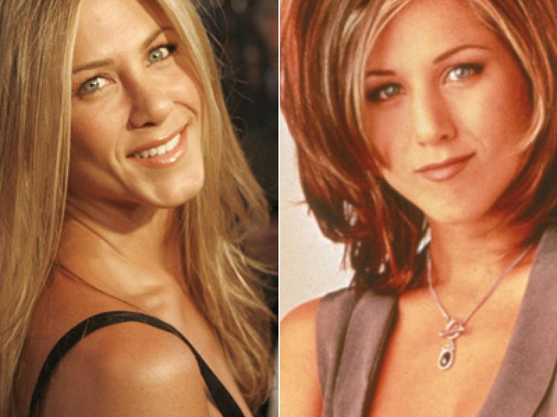 Jennifer Aniston heute und in den 90ern Jennifer Aniston heute und in den 90ern