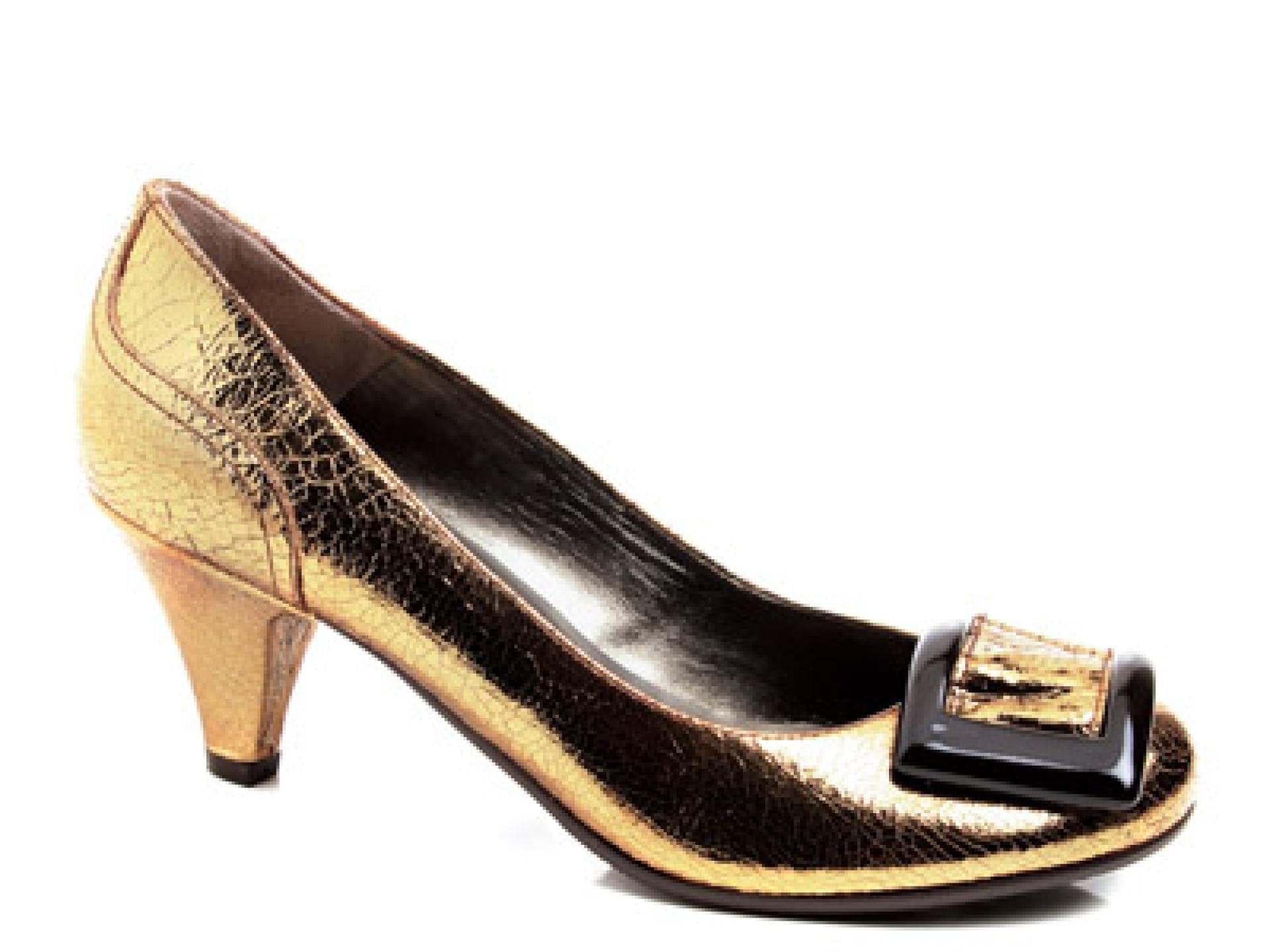 Gold glänzende Pumps