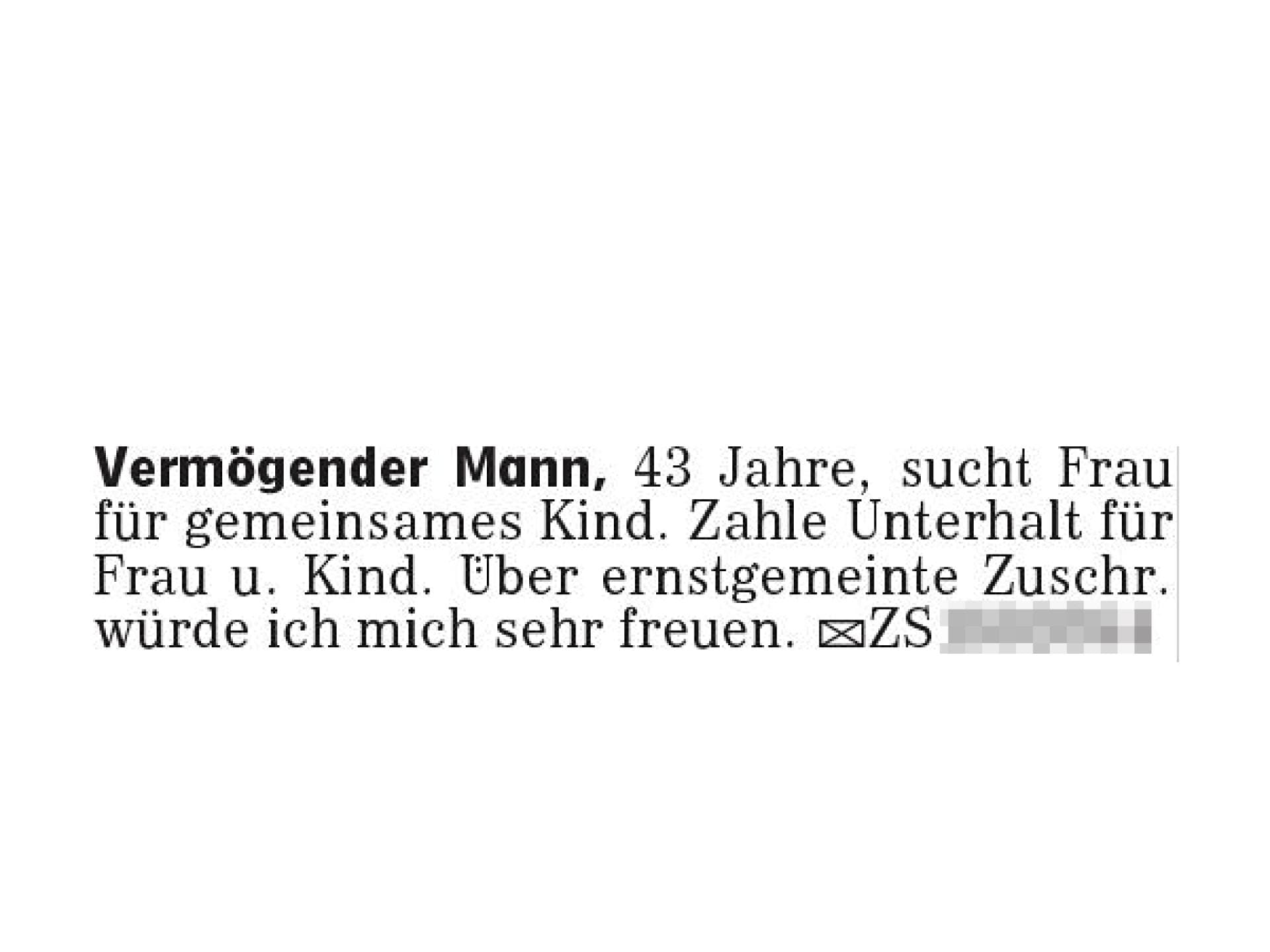 Vermögender Mann sucht