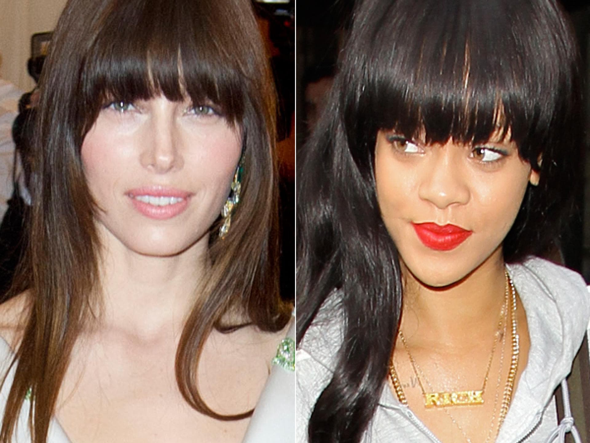 Zwei Stars, eine Frisur: Jessica Biel und Rihanna