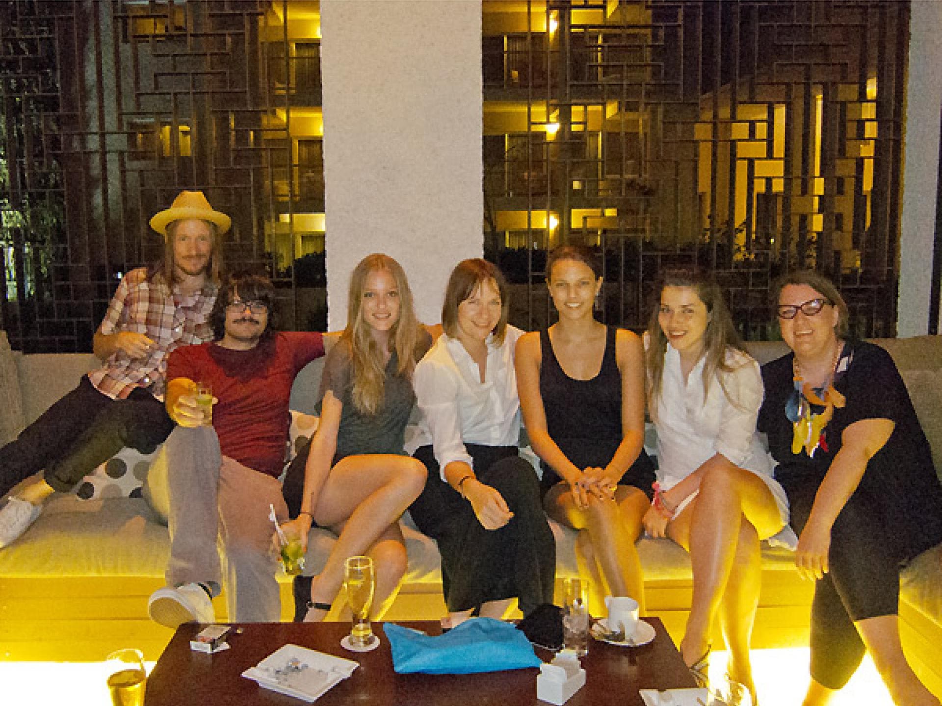 Gruppenfoto im Hotel in Mexiko