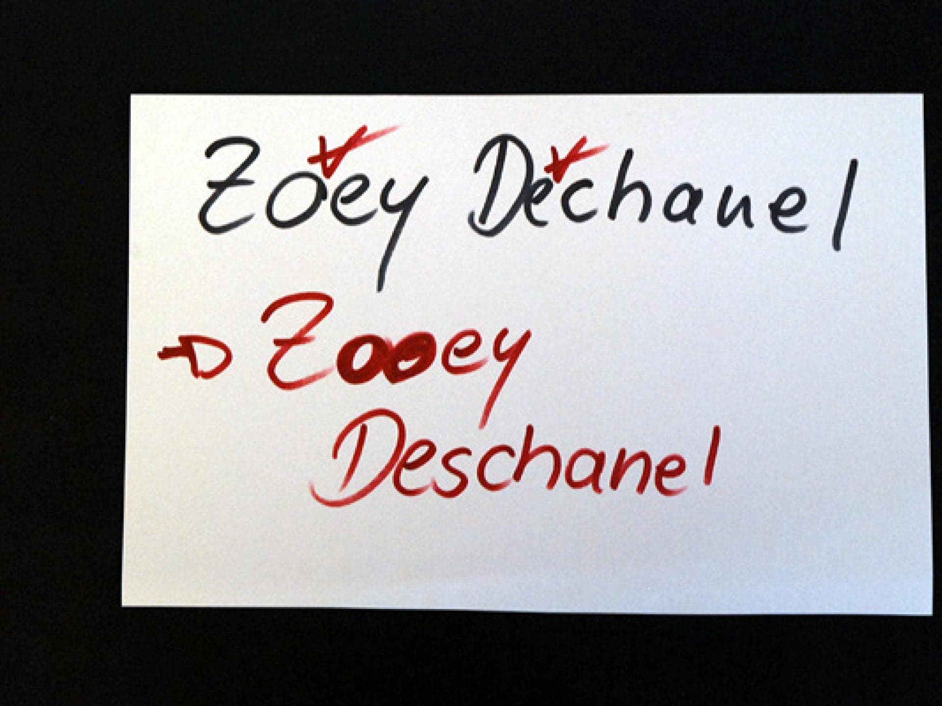 Wie schreibt man Zooey Deschanel?