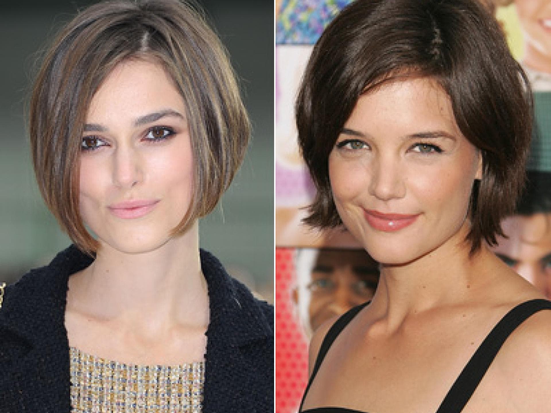 Zwei Stars, eine Frisur: Keira Knightley vs. Katie Holmes