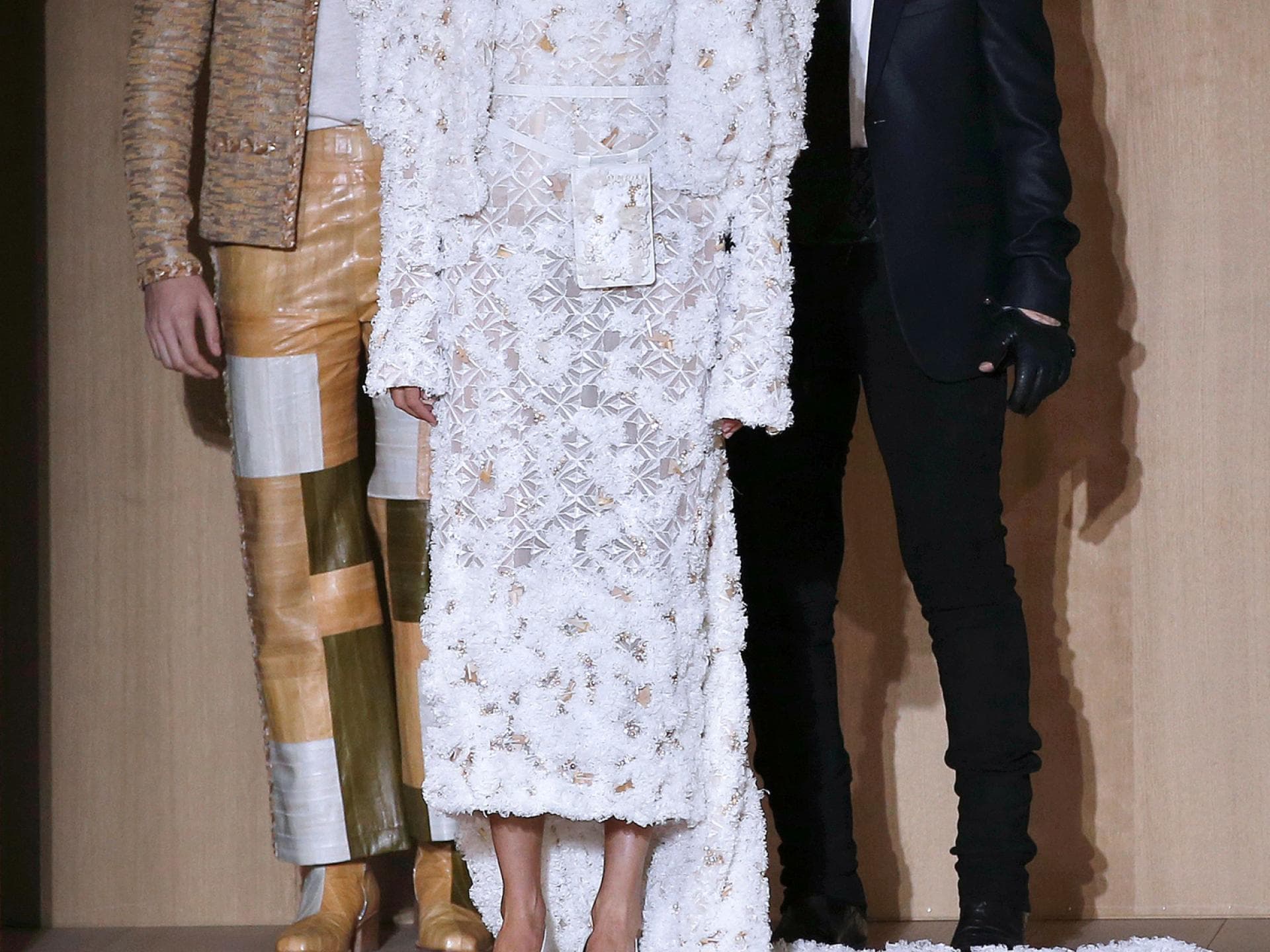 Baptiste Giabiconi, Mica Arganaraz und Karl Lagerfeld Baptiste Giabiconi, Mica Arganaraz und Karl Lagerfeld