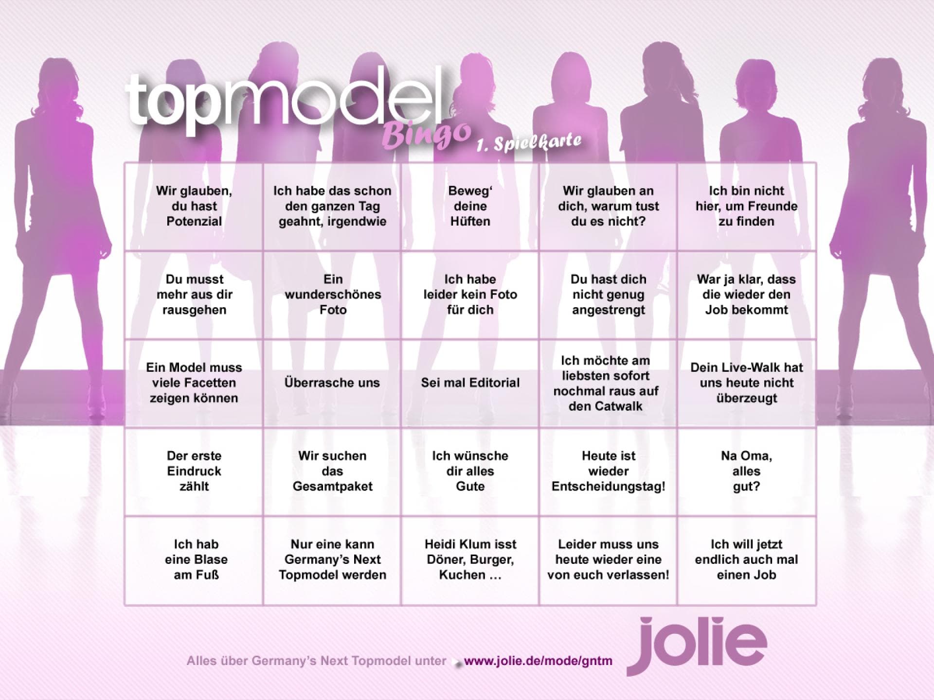 Germanys next topmodel bingo