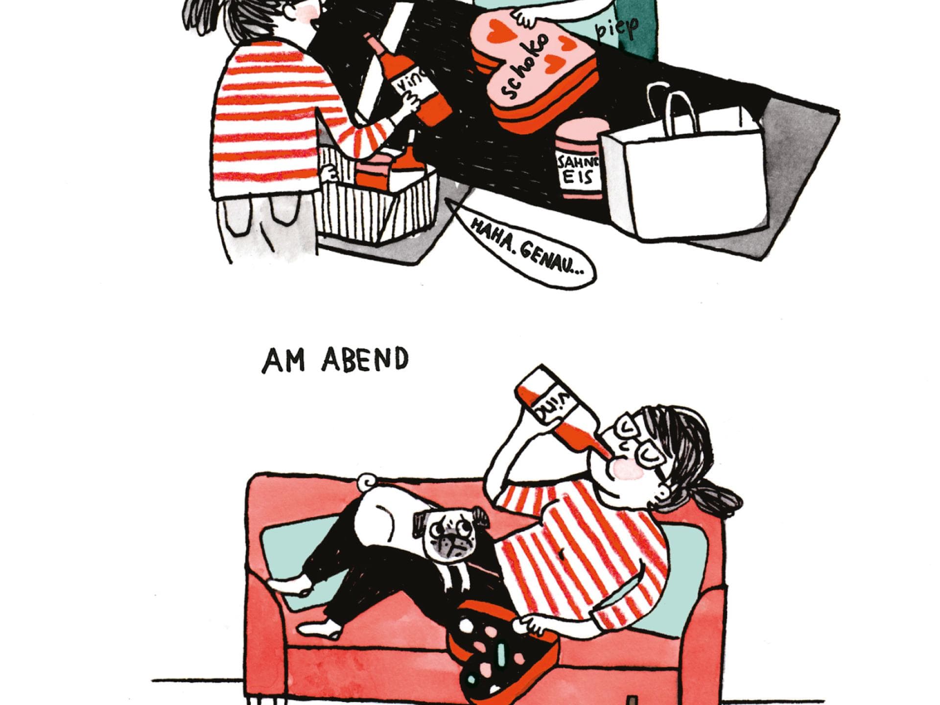 Bilder zum Valentinstag: Lustige Cartoons