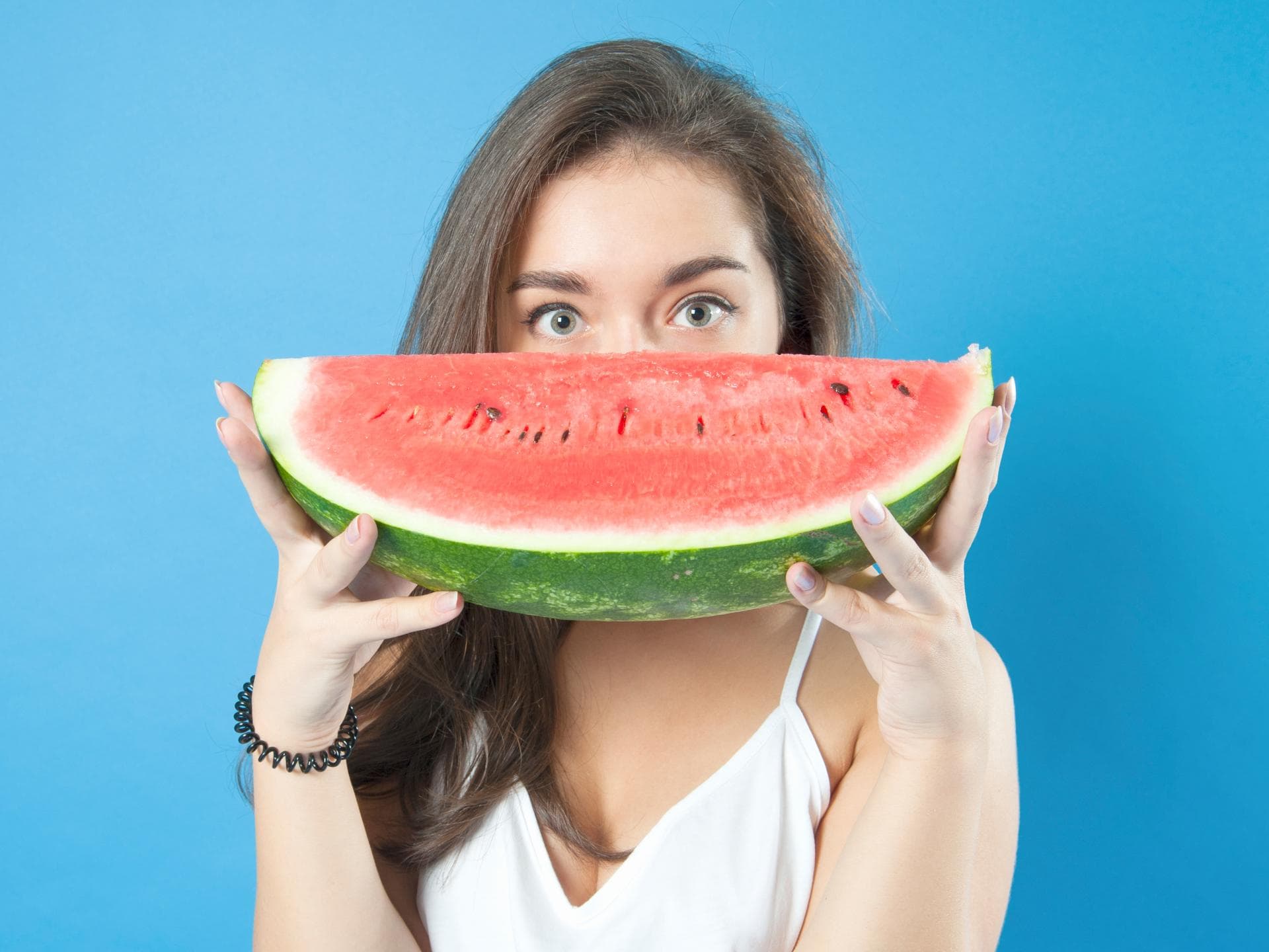 Wassermelone Haare Frau