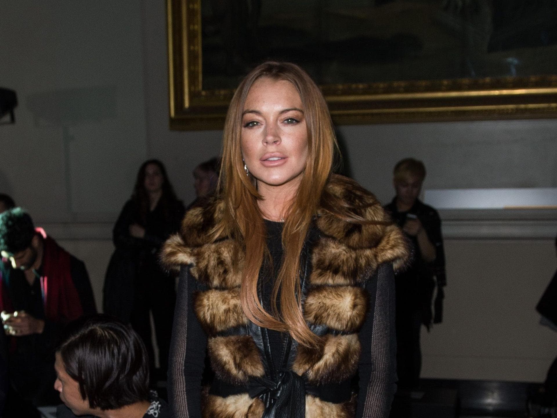 Lindsay Lohan im Pelzmantel Lindsay Lohan im Pelzmantel