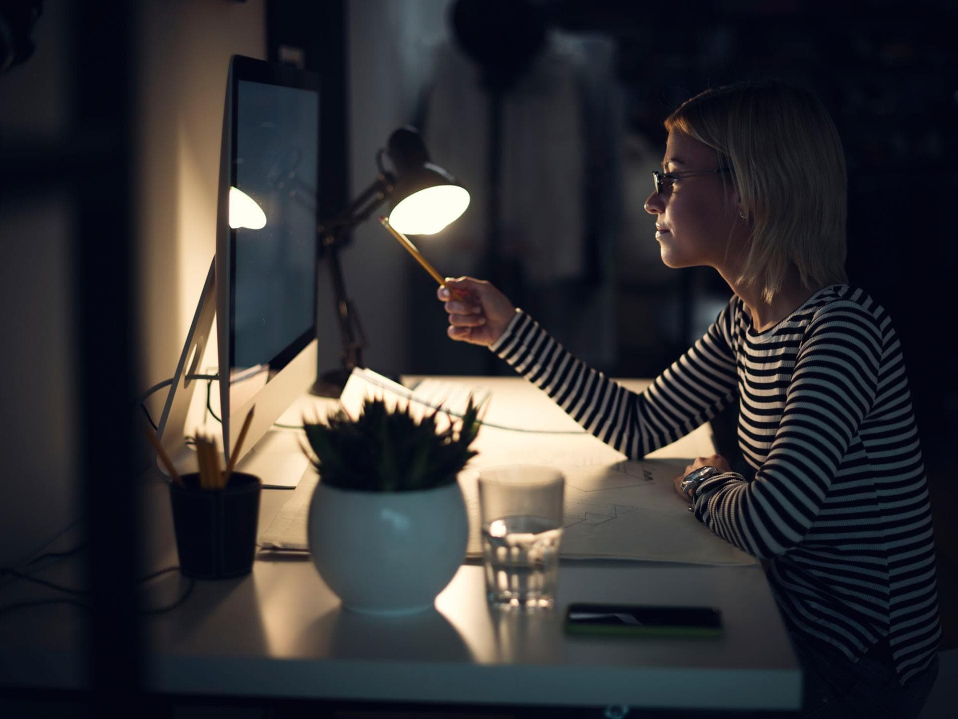 Nachteule im Büro Nachteule im Büro