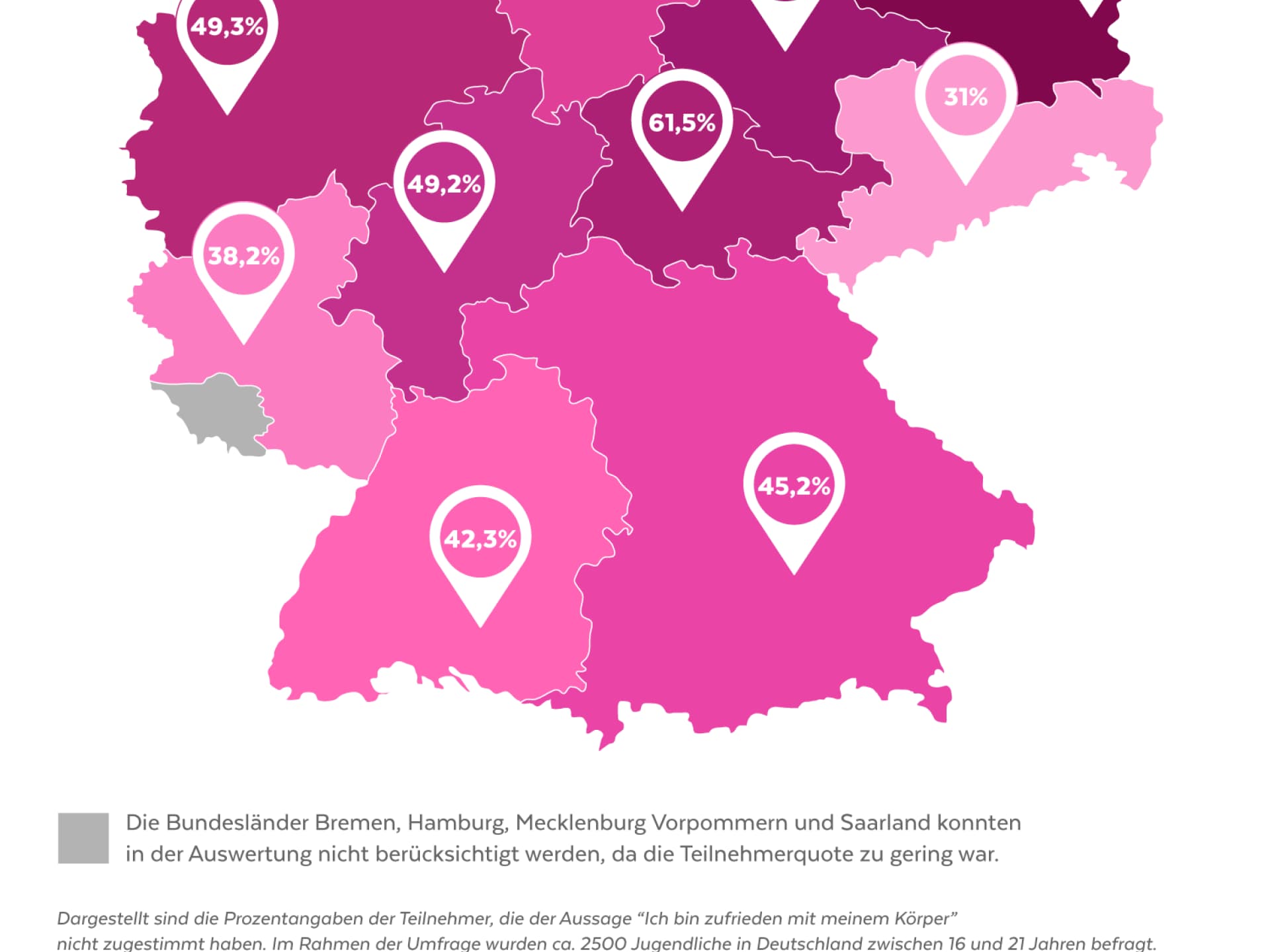 So unzufrieden sind Jugendliche mit ihrem Körper So unzufrieden sind Jugendliche mit ihrem Körper