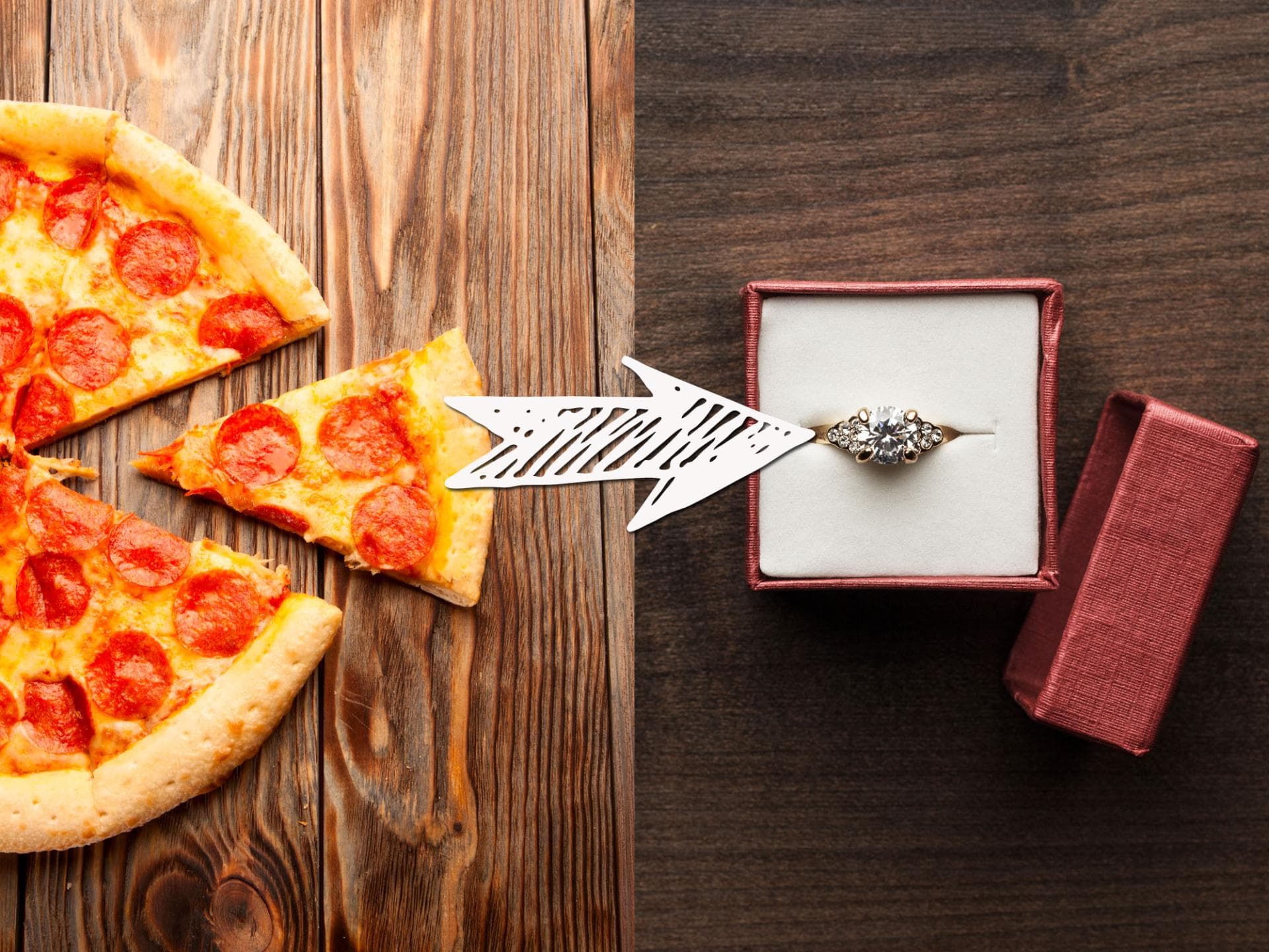 Pizza-Verlobungsring Pizza-Verlobungsring