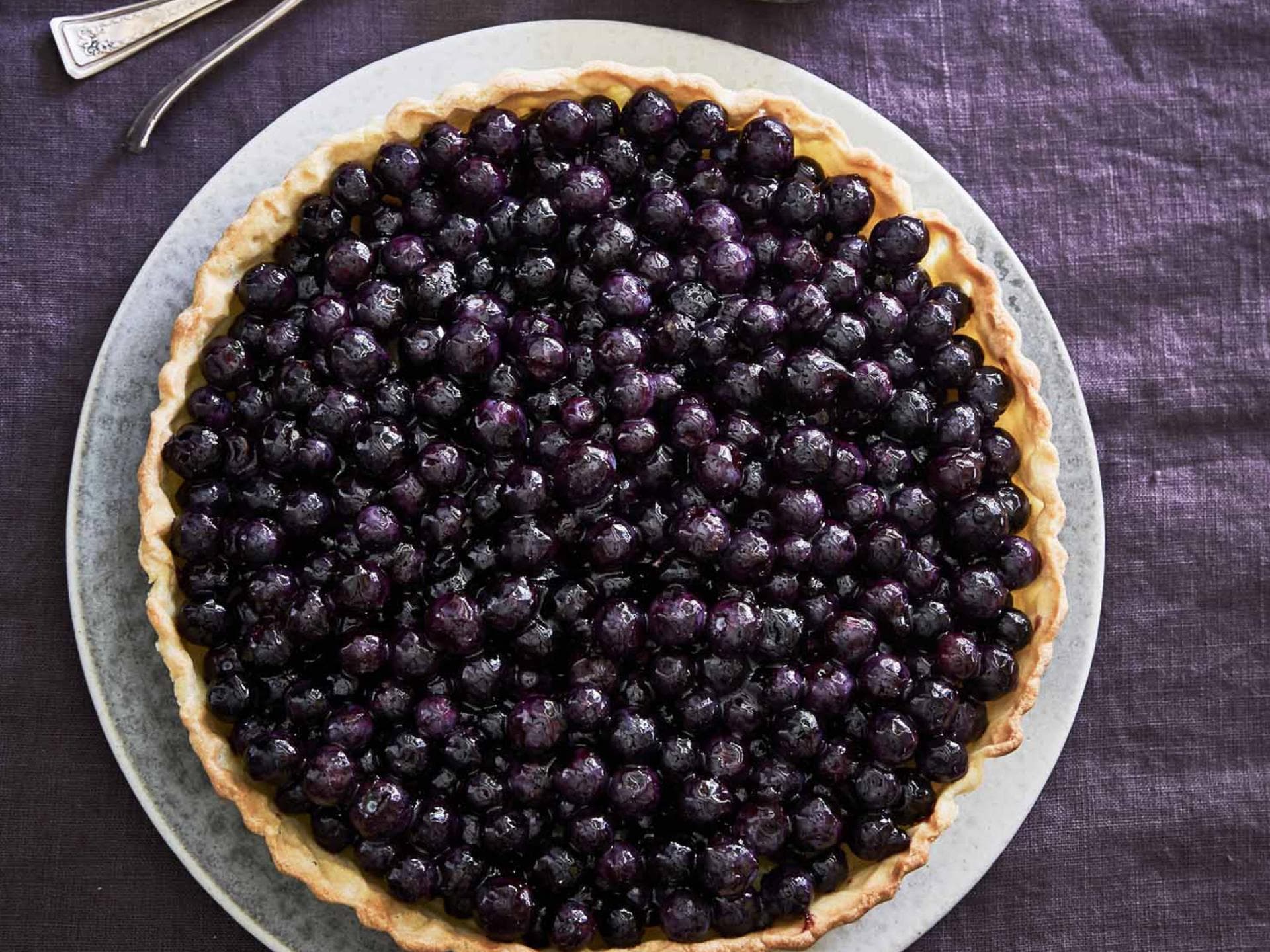 Blaubeer Kuchen Blueberry Pie groß