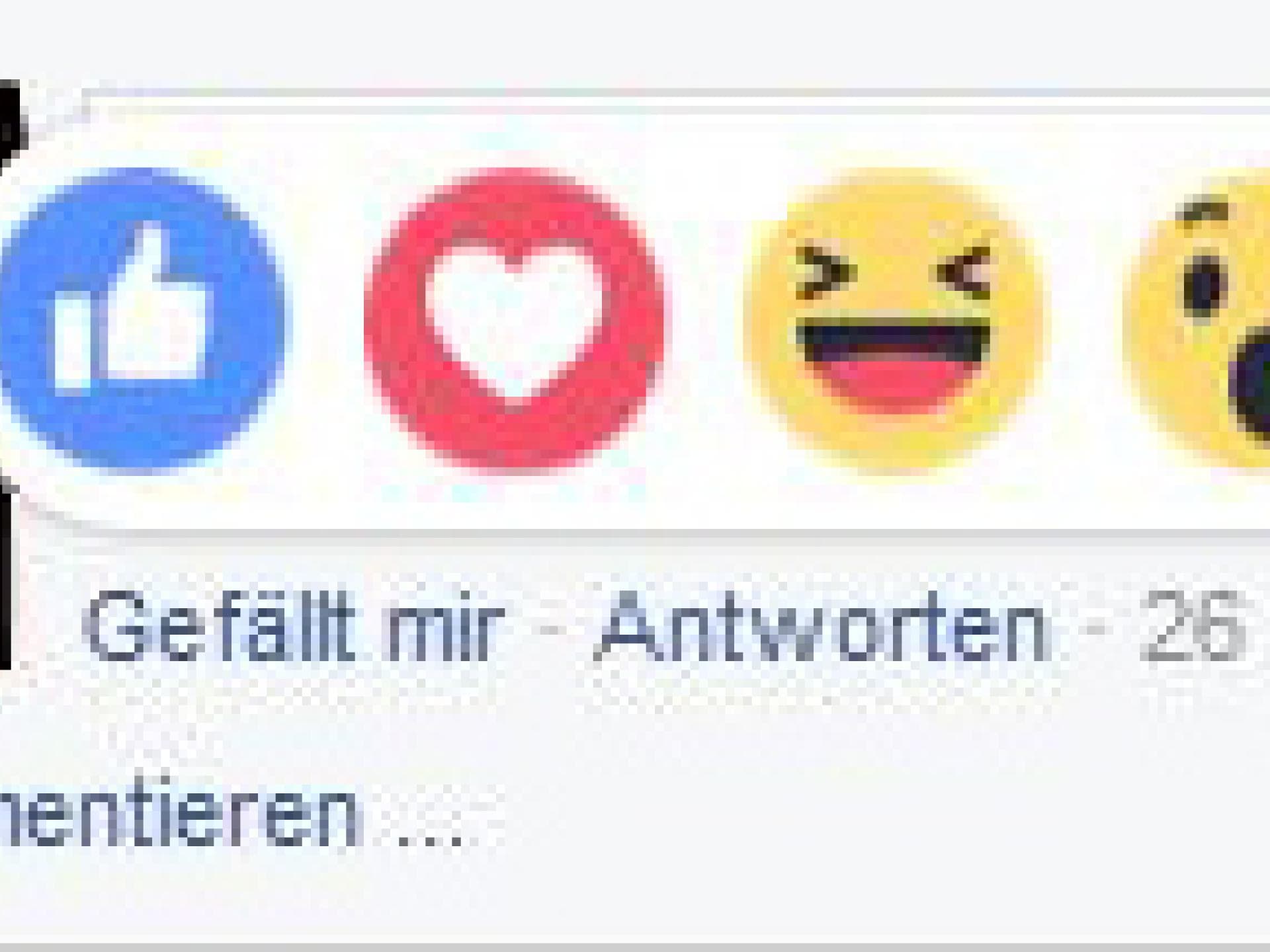 Facebook Reaktionen auf Kommentare Detail
