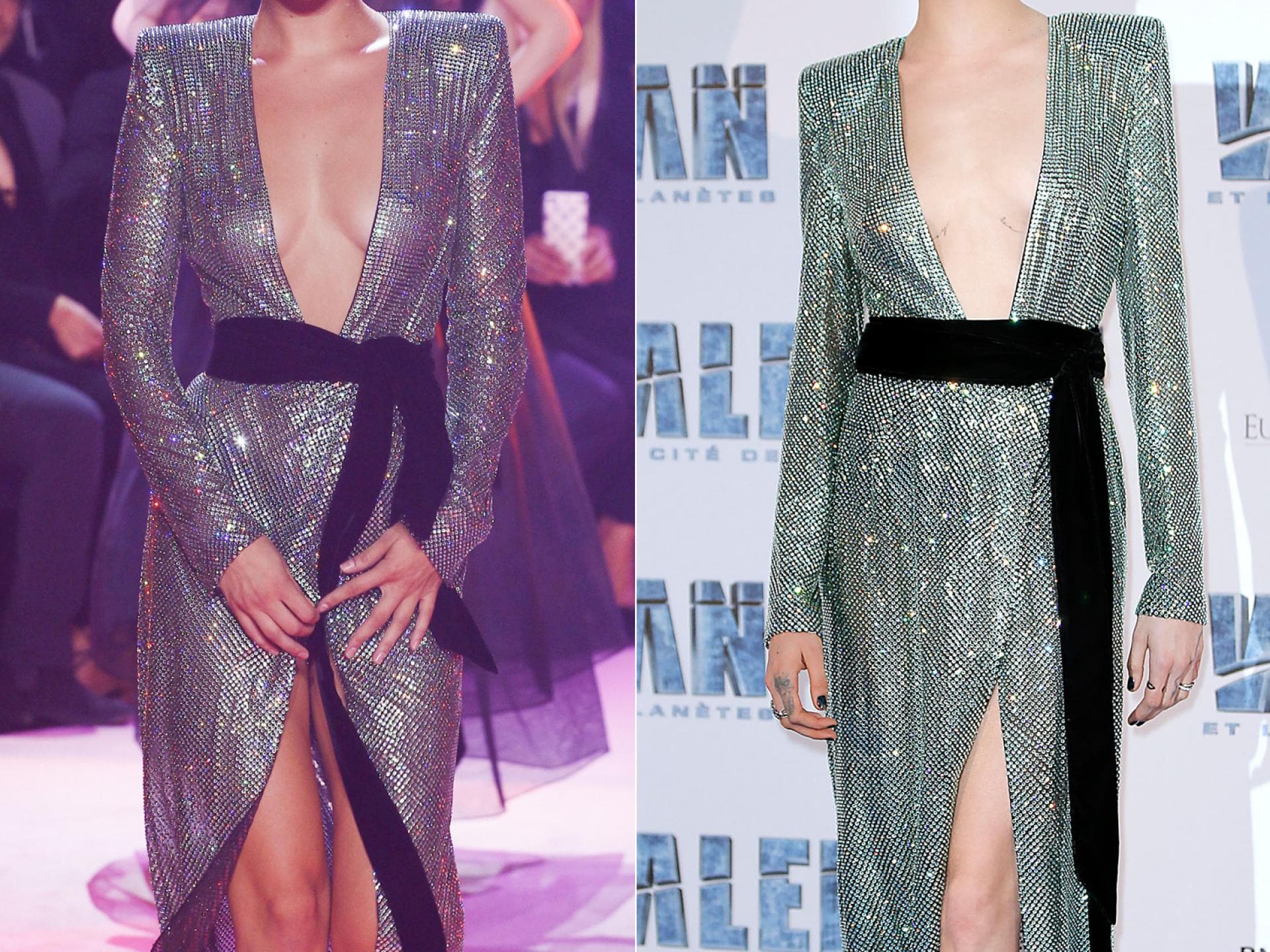 Cara Delevingne und Bella Hadid in Alexandre Vauthier Cara Delevingne und Bella Hadid in Alexandre Vauthier