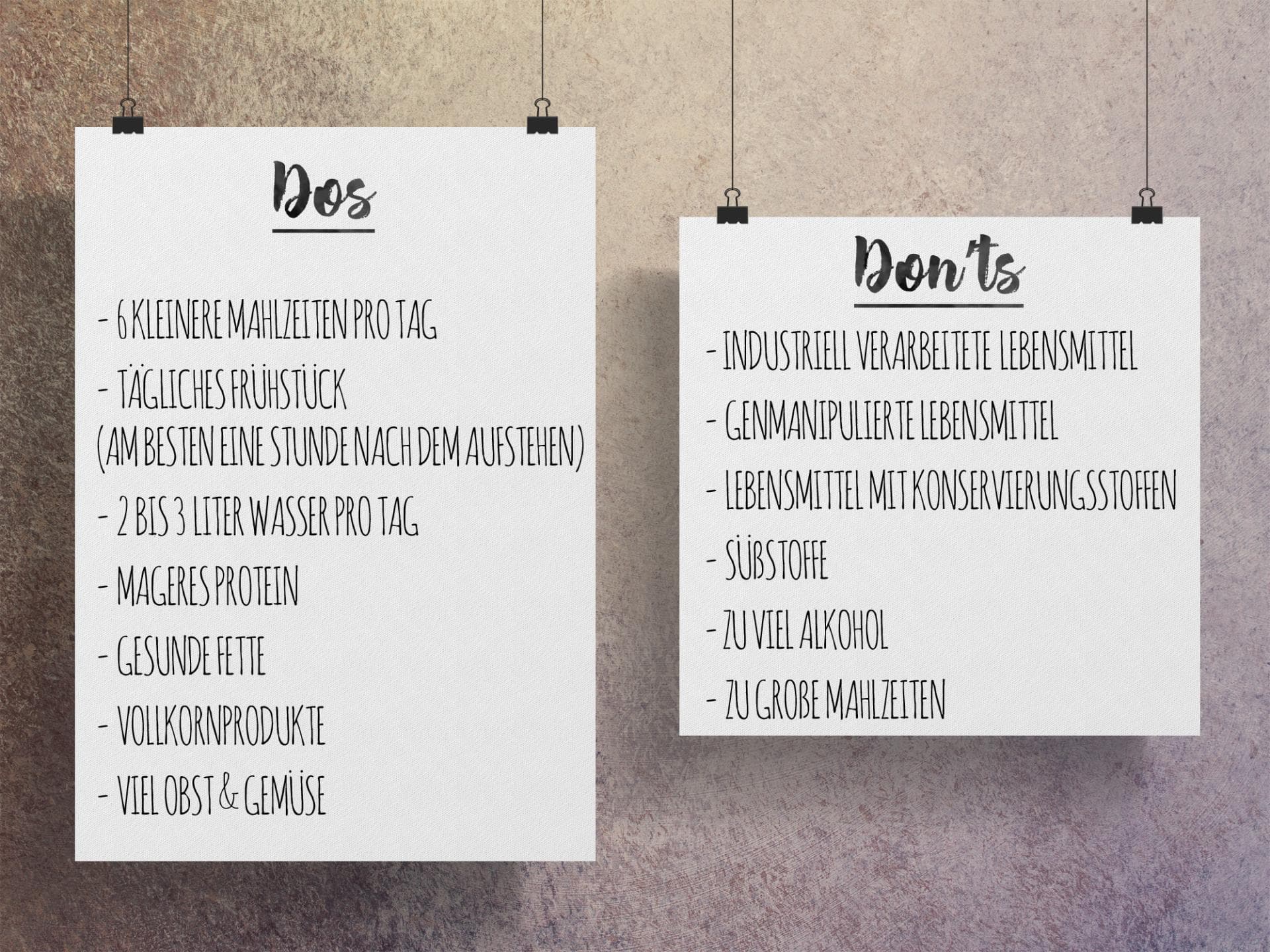 Dos-und-Donts Dos-und-Donts