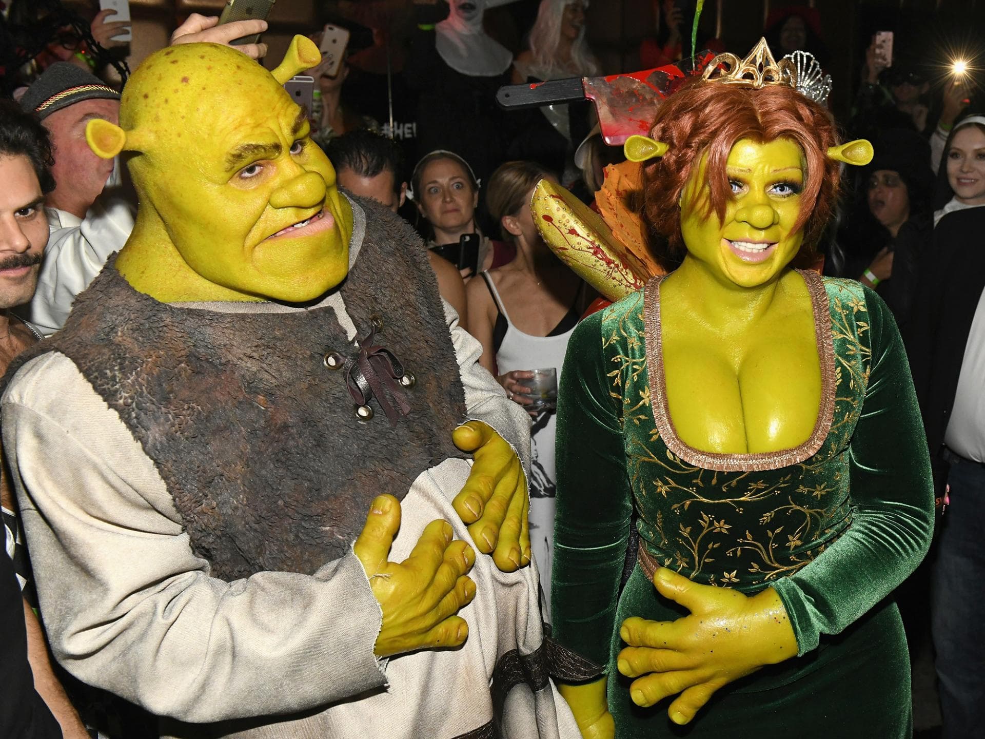 heidi-klum-halloween-kostüm-shrek-tom-kaulitz heidi-klum-halloween-kostüm-shrek-tom-kaulitz