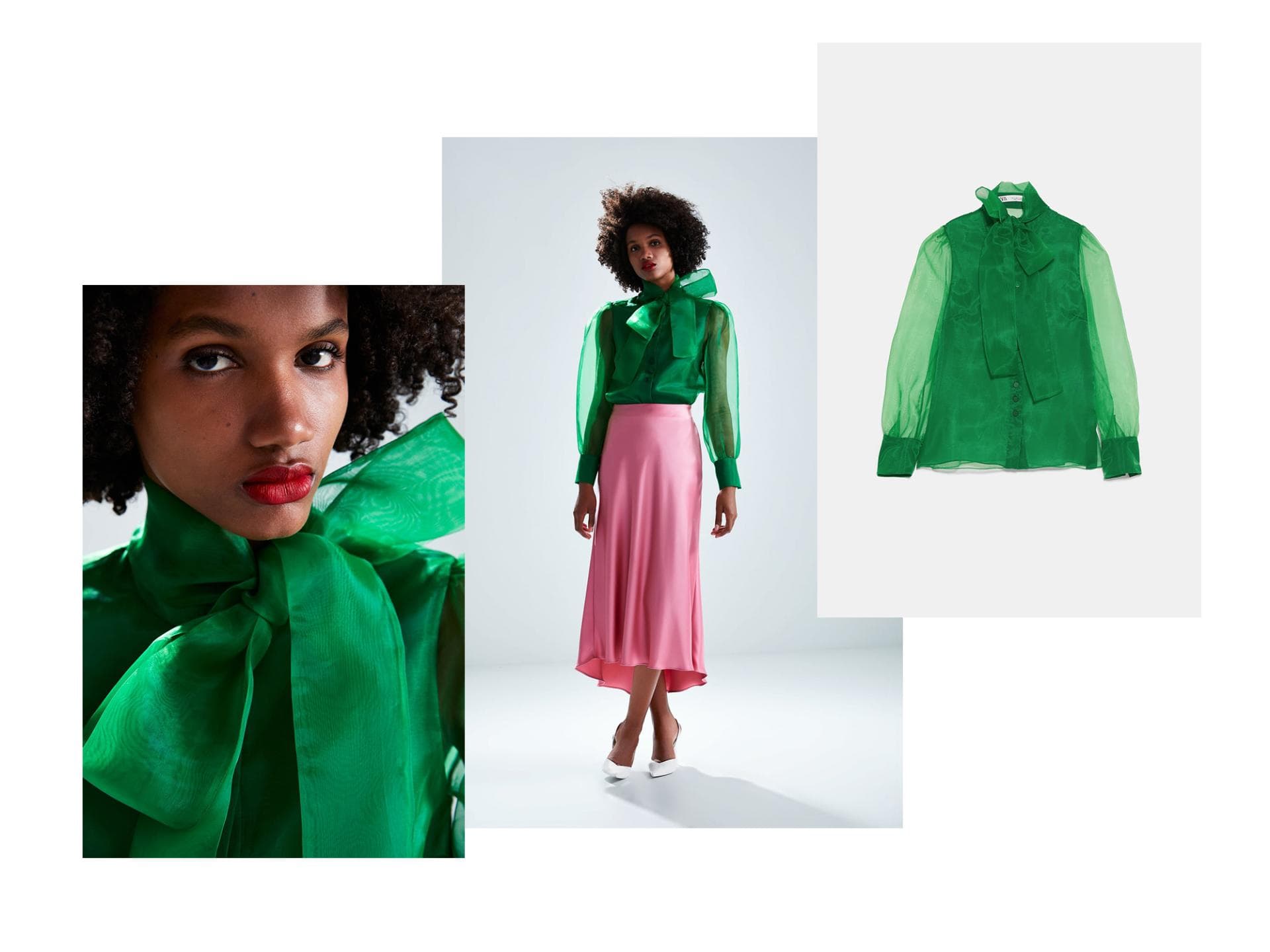 Zara Bluse Grün Zara Bluse Grün