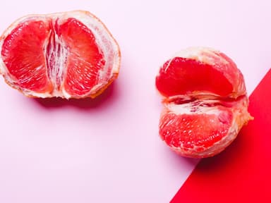 Grapefruit aufgeschnitten
