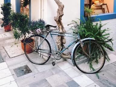 Fahrrad vor Haus