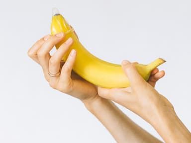 Kondom über Banane