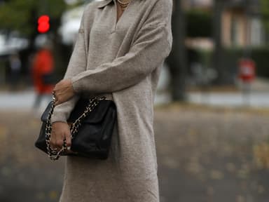 Strickkeid in beige