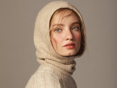 Frau mit Winter Make-Up