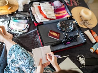 Packliste wird geschrieben