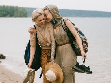 Paar Frauen Strand