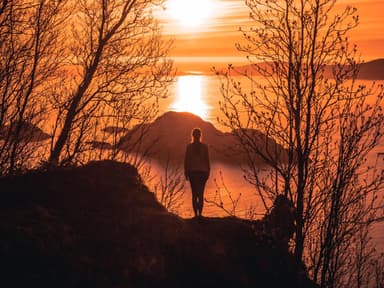 Sonnenuntergang Frau
