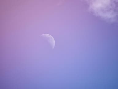 Glücks-Sternzeichen der Woche Mond am rosafarbenen Himmel