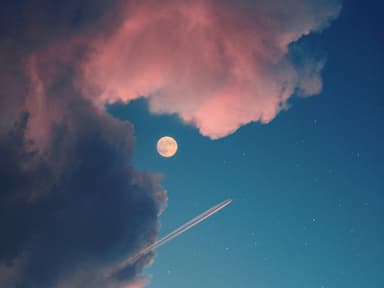 Nachthimmel mit Sternen und Vollmond Nachthimmel mit Sternen und Vollmond