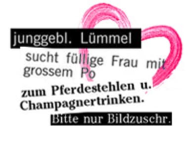 Schräge Kontaktanzeigen