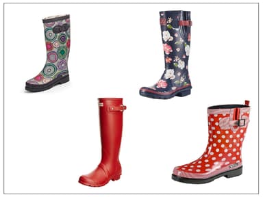 Regenmode: Gummistiefel