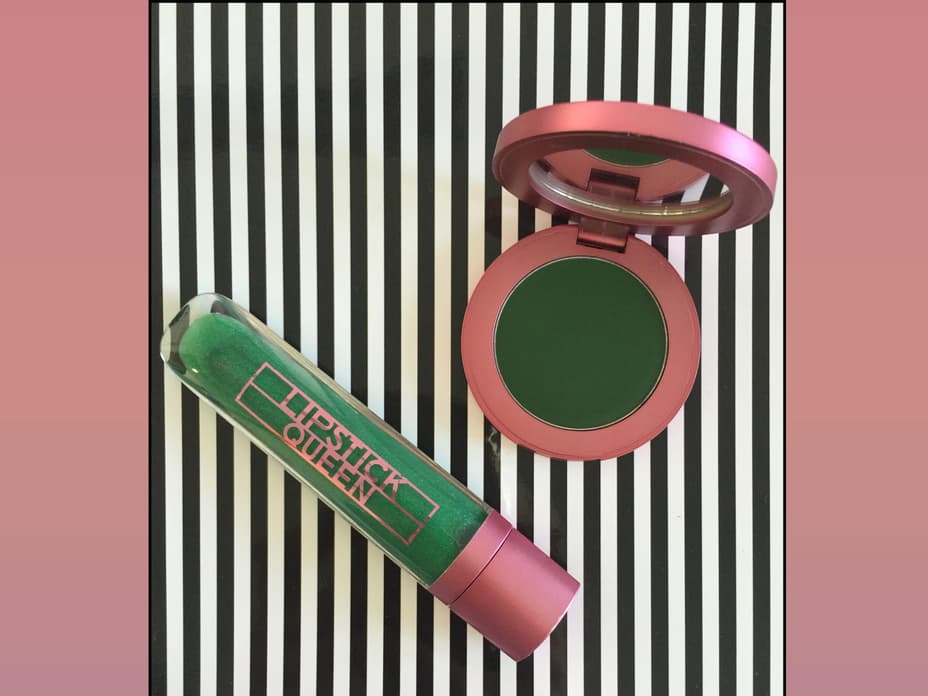 Grüner Lipgloss und grünes Rouge Instagram liebt Lipstick Queen