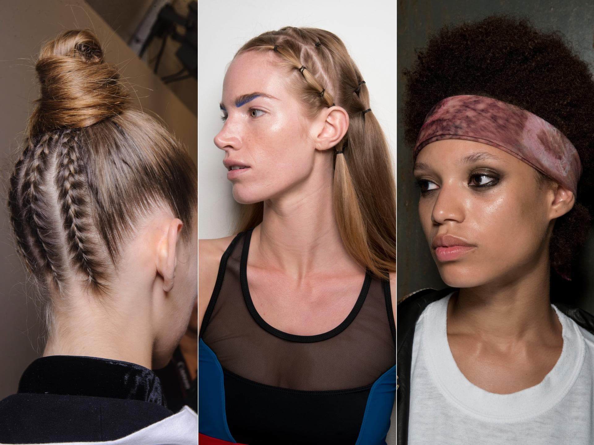 sport frisur bei kurzen haaren mit haarband